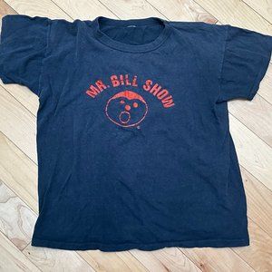 Vintage 1970's THE MR. BILL SHOW Logo T Shirt Saturday Night Live Size M/L